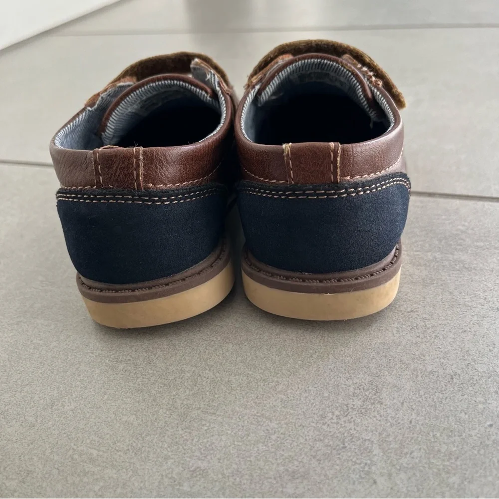 Max + Jake Classic Brown Ollie Oxford Toddler Boy Dress Shoes With Strap Size 8